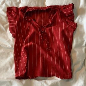 Red and white striped shirt